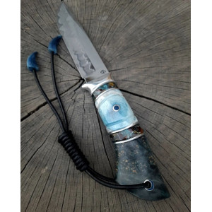 КЛЕНОВИЙ ексклюзивний ніж ручної роботи майстра студії Павла Гончаренка, замовити купити в Україні (Сталь К110 в ламінаті з нержавіючого дамаску і нержавійки n690). Photo 3